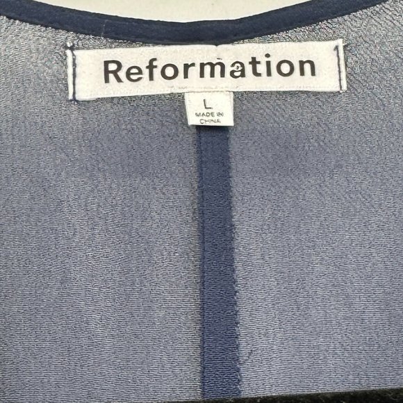 Reformation Winslow Maxi Evening WrapNavy Blue Dress - Picture 4 of 11